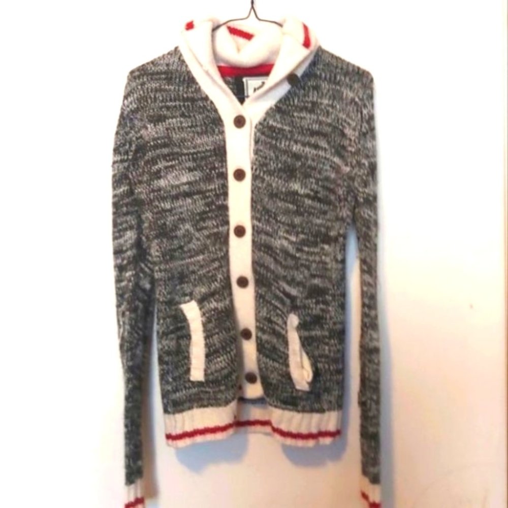 CABIN FEVER | Girls Cardigan Sweater Sock Monkey Size Large (14-16)